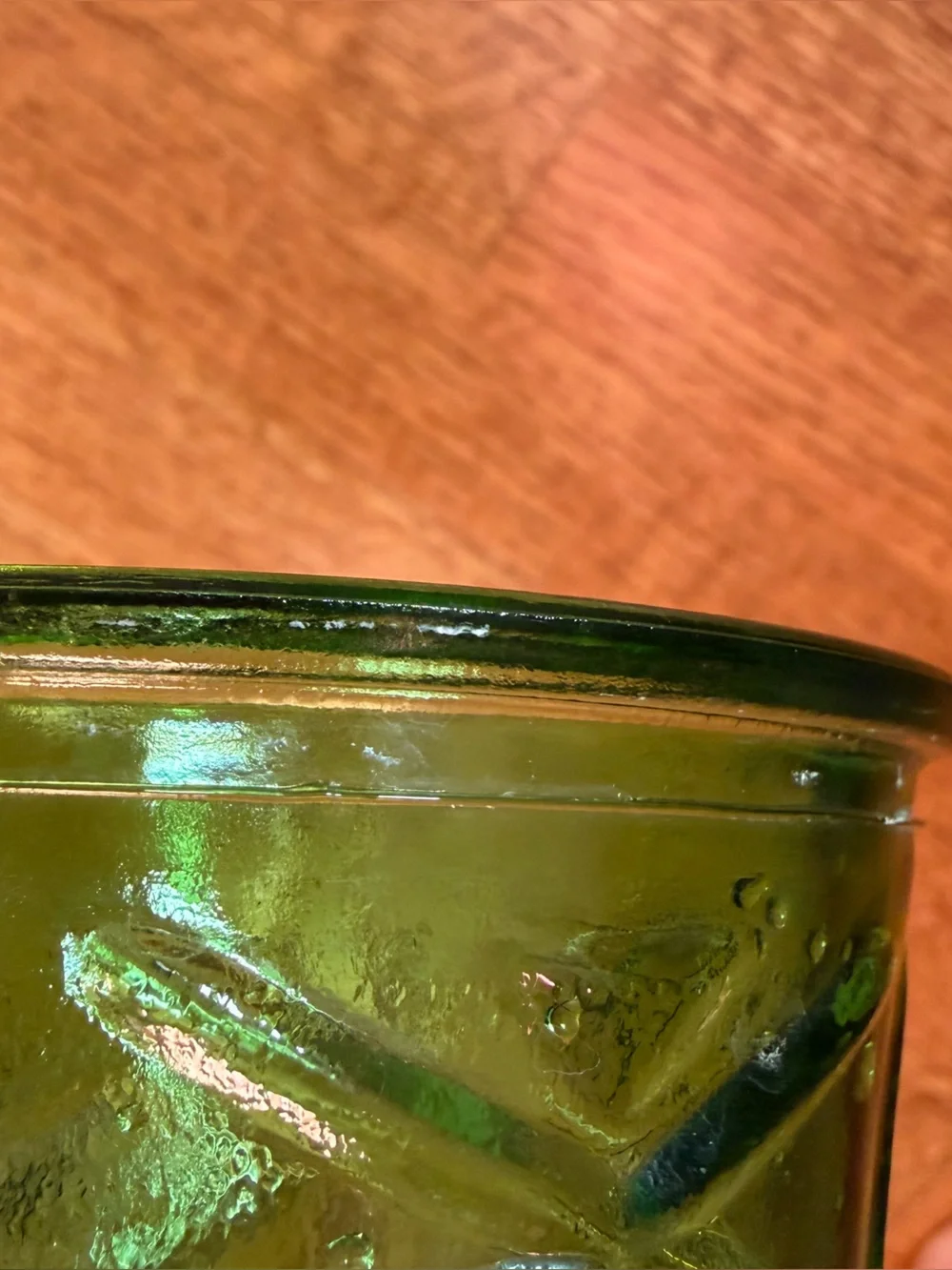 Mid Century EO Brody Co. Green Glass Vase 8.5” Tall Quilted Diamond C972 READ